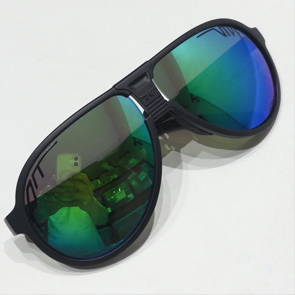 Pit Viper The Exec Jethawk HDPV Polarized Blue-Green Sunglasses Ear Adjust (A6)
